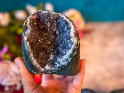 Large Semi Polished Rainbow Amethyst Cathedrals, Pink Amethyst, Raw Black Amethyst Freeforms 500 gram+ –