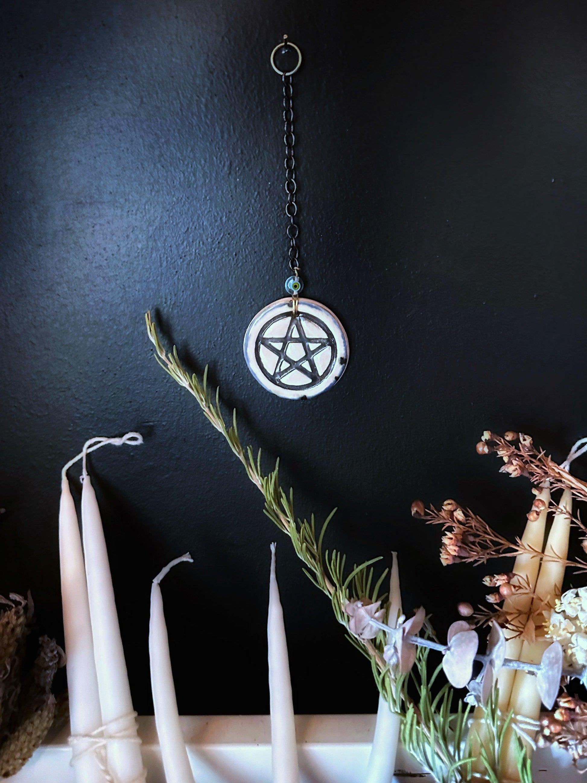 Porcelain Amulet - Porcelain Wall Ornament – Pentacle Home and Hearth