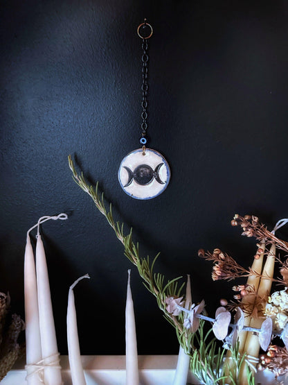 Porcelain Amulet - Porcelain Wall Ornament – Triple Moon Home and Hearth