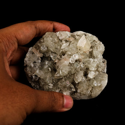Powellite Fluorescent on Apophyllite Free Standing Natural Mineral Specimen – Powellite