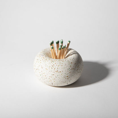 Bubble Matchstick / Palo Santo Holder | White Terrazzo