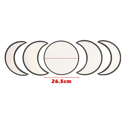 Wood Moon Phase Wall Mirrors