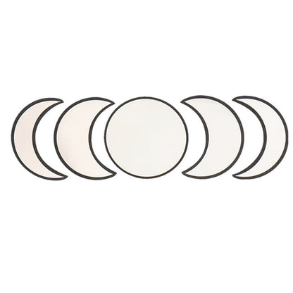 Wood Moon Phase Wall Mirrors