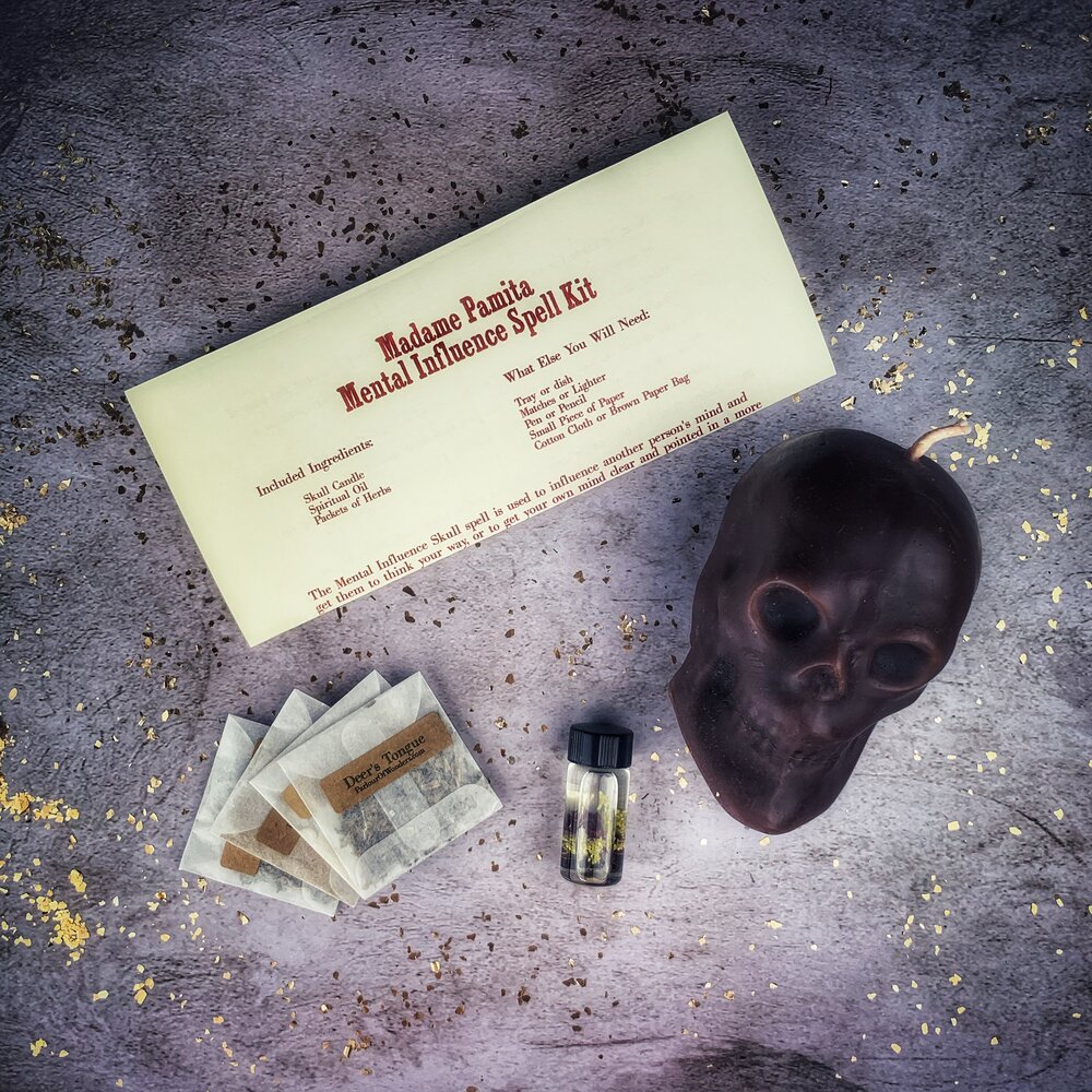 Mental Influence Skull Candle Spell Kit