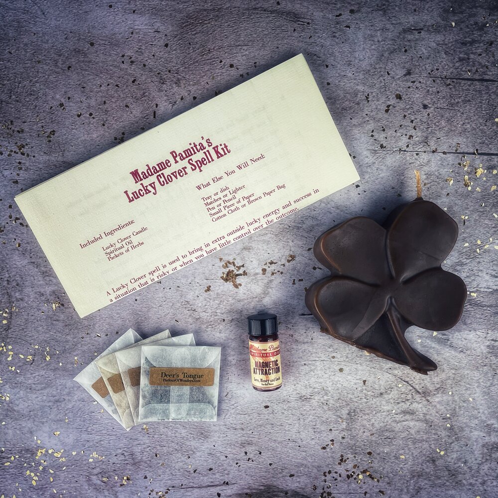 Lucky Clover Candle Spell Kit –