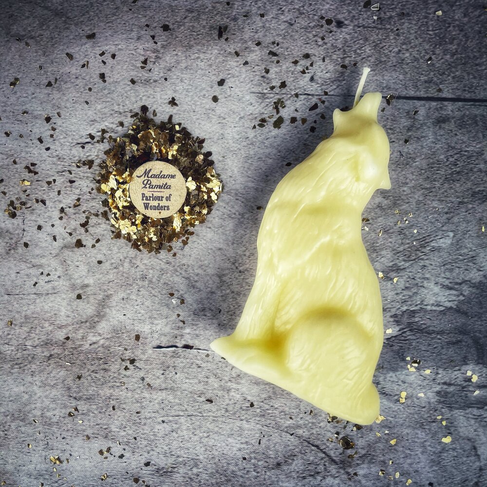 Wolf Candle Spell Kit - Courage & Confidence – White (Blessing) Candle Spell Kit
