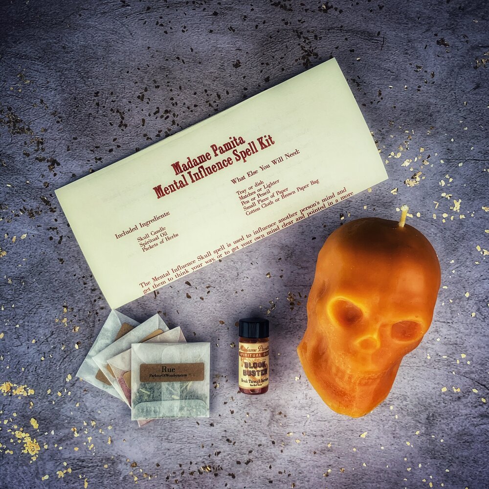Mental Influence Skull Candle Spell Kit