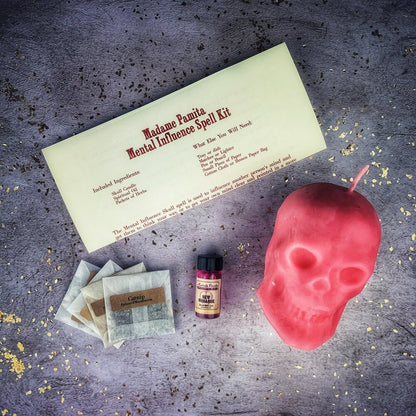 Mental Influence Skull Candle Spell Kit
