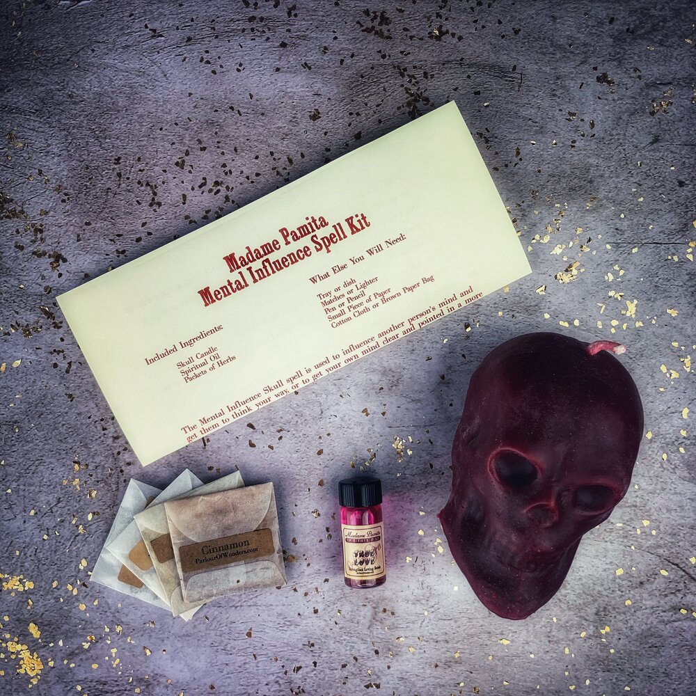Mental Influence Skull Candle Spell Kit