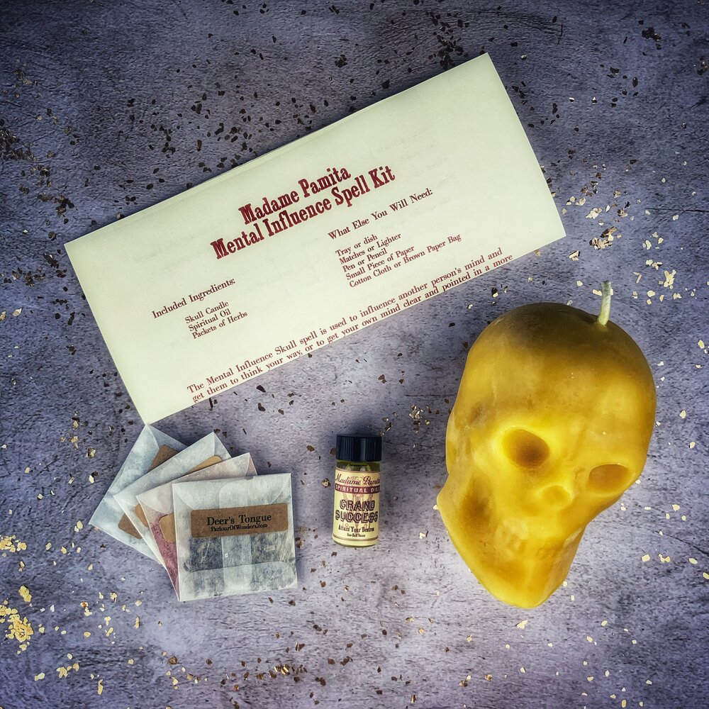 Mental Influence Skull Candle Spell Kit