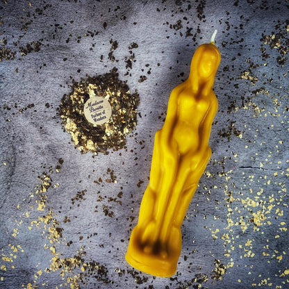 Female Figural Candle Spell Kit - Sympathetic Magic & Personal Power – Yellow (Success) Candle Spell Kit