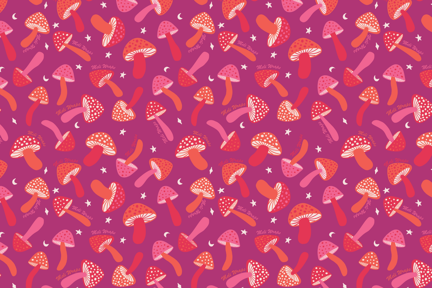 Purple Mushroom Swedish Dish Cloth Set of 3