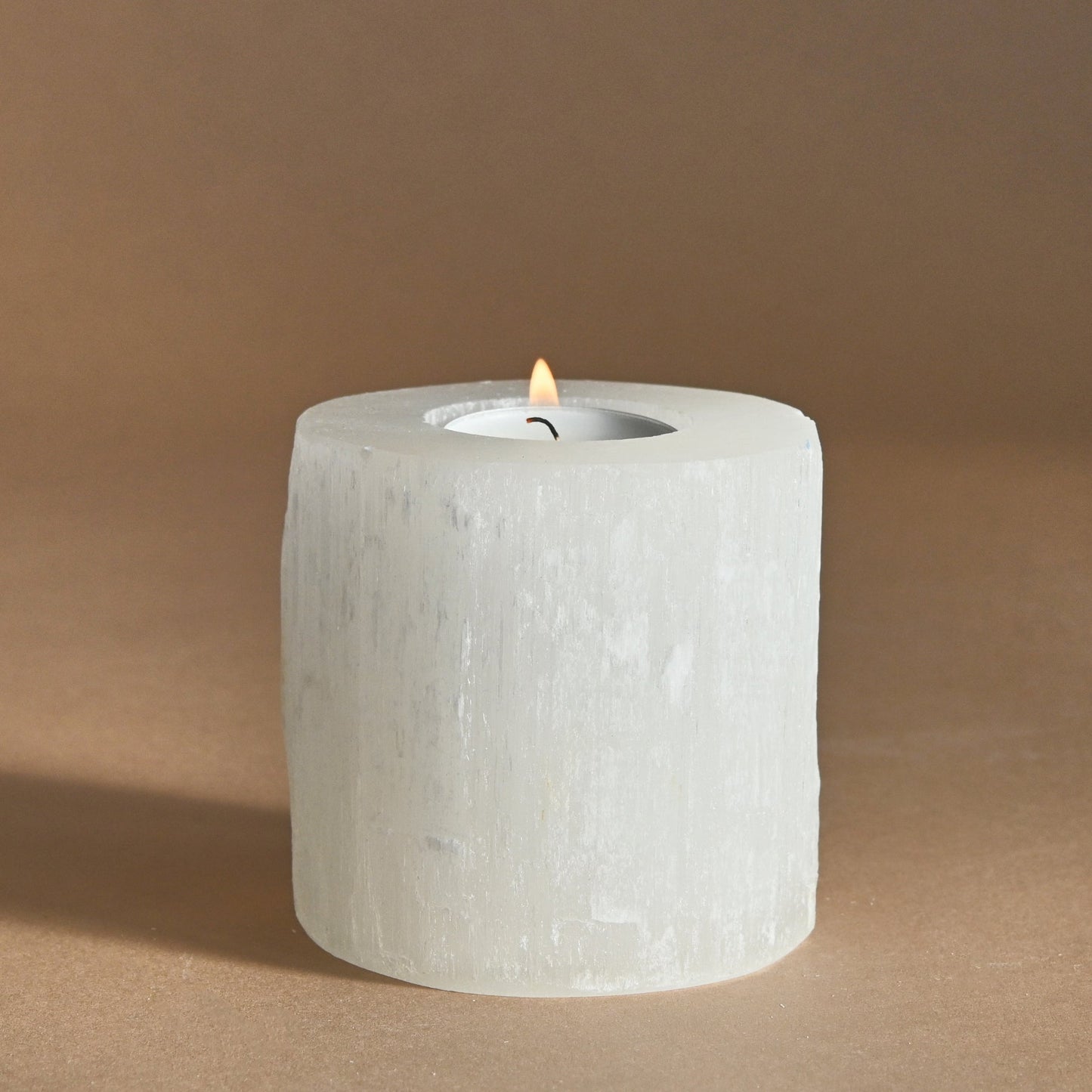 Large Selenite Candle Holder – Crystal Tealight Holder