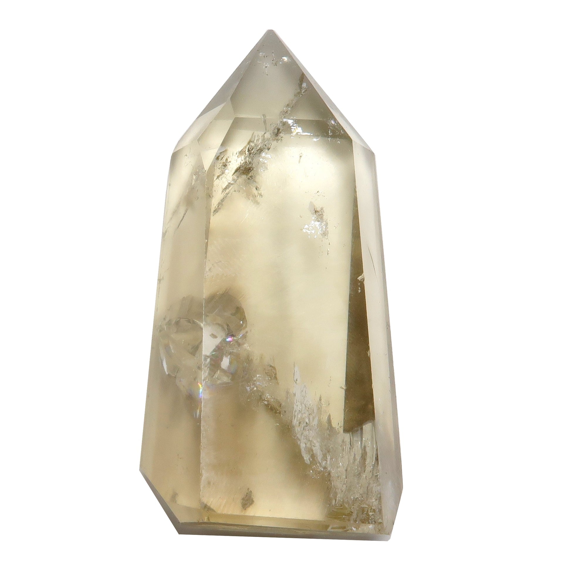 Lemon Quartz Tower Wand Clear Yellow Manifestation Crystal Point – Wands