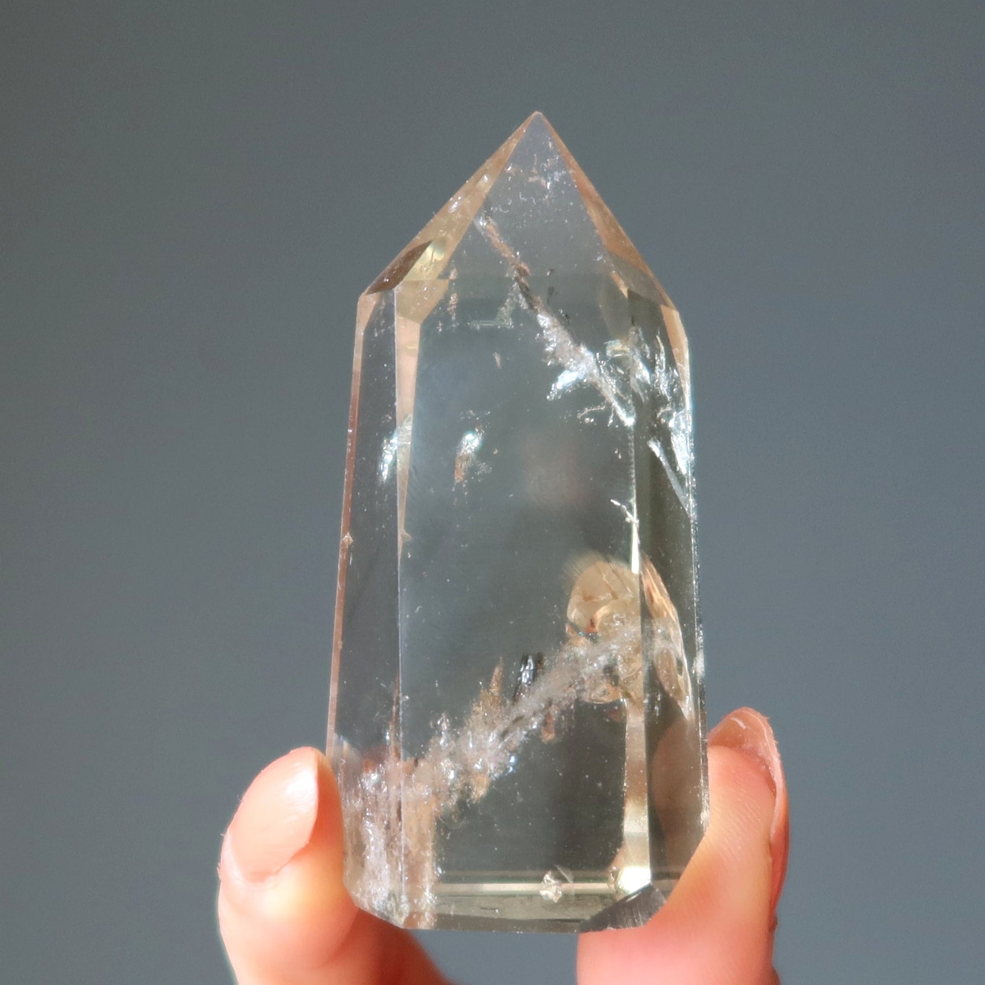 Lemon Quartz Tower Wand Clear Yellow Manifestation Crystal Point – Wands