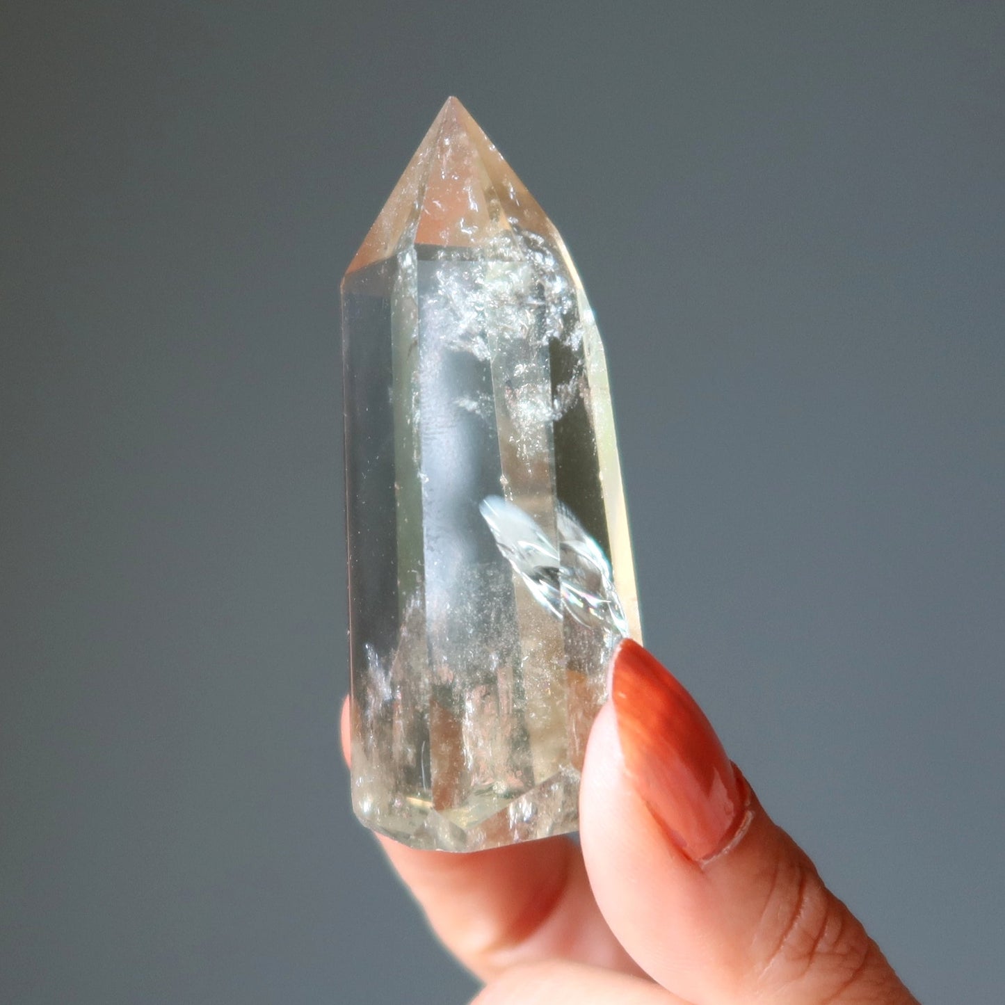 Lemon Quartz Tower Wand Clear Yellow Manifestation Crystal Point – Wands