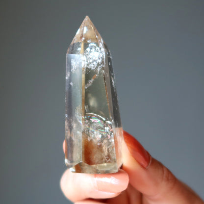 Lemon Quartz Tower Wand Clear Yellow Manifestation Crystal Point – Wands