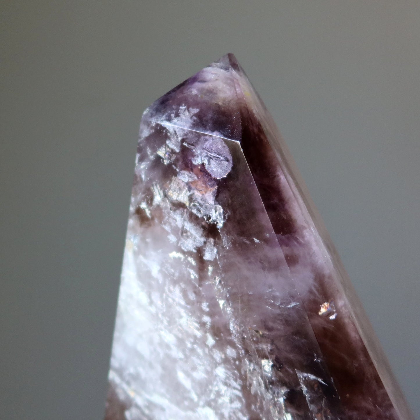 Quartz Showpiece Amethyst Smoky Crystal Trifecta 13.5 Inch –