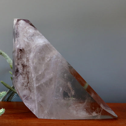 Quartz Showpiece Amethyst Smoky Crystal Trifecta 13.5 Inch –