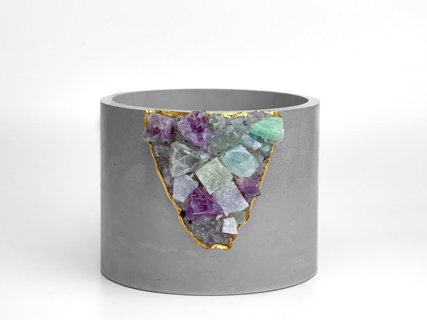 6" FLUORITE GEODE PLANTER – Small Geode Planter