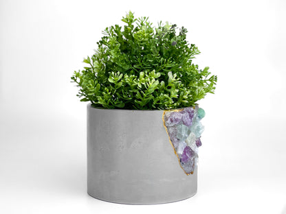6" FLUORITE GEODE PLANTER – Small Geode Planter