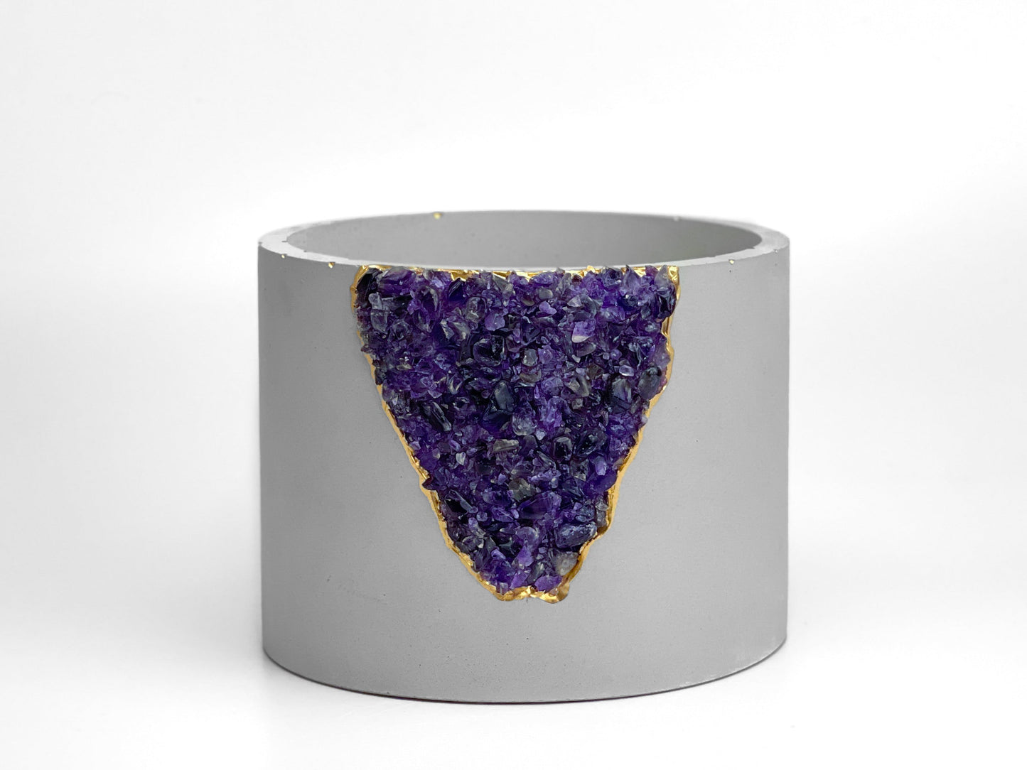 6 inch PLANTER AMETHYST – Small Geode Planter