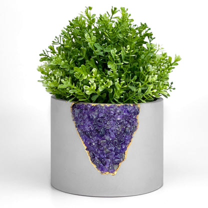 6 inch PLANTER AMETHYST – Small Geode Planter