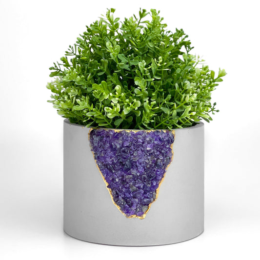 6 inch PLANTER AMETHYST – Small Geode Planter