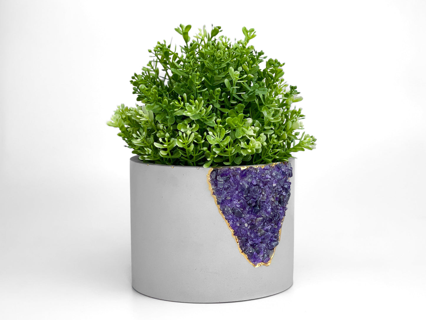 6 inch PLANTER AMETHYST – Small Geode Planter