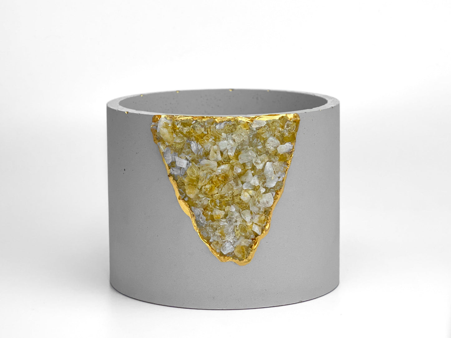 6 inch CITRINE PLANTER – Small Geode Planter