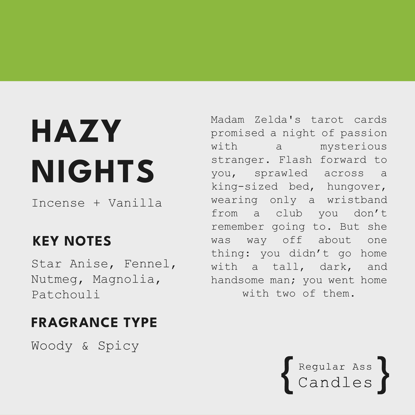 Hazy Nights Candle - Spiced Rum, Tobacco & Incense – Candles