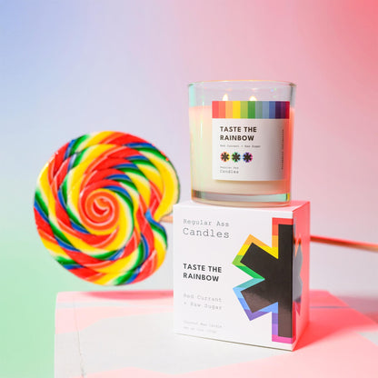 Taste the Rainbow, Red Currant + Pink Sugar 11oz Candle – Candles