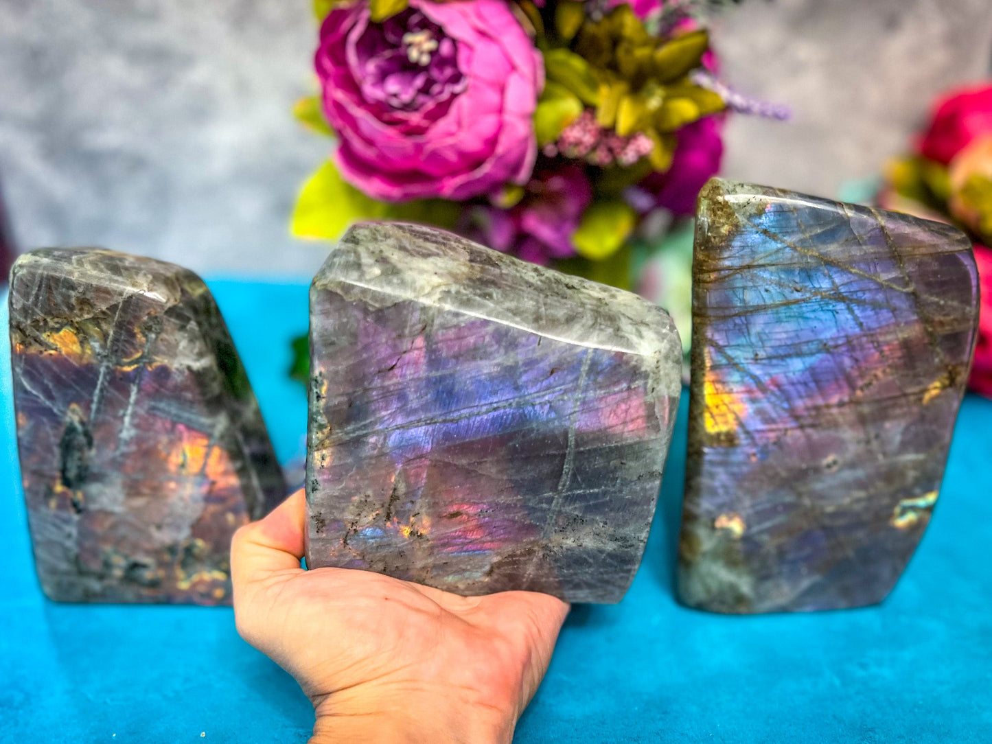 Labradorite Freeform – 2+ lb Polished Crystal with Flash –