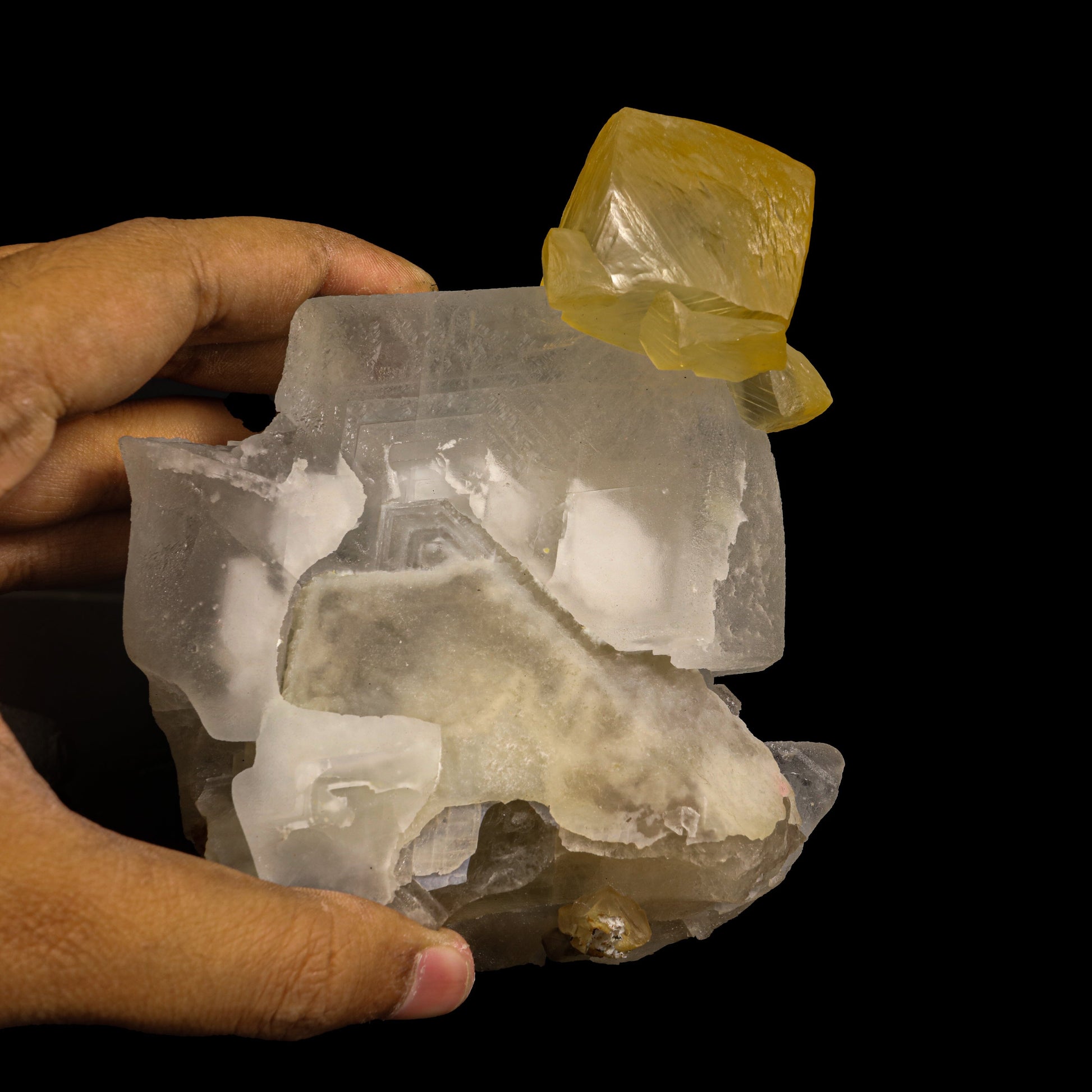 Rare Calcite on Barite Natural Mineral Specimen (USA) – Calcite