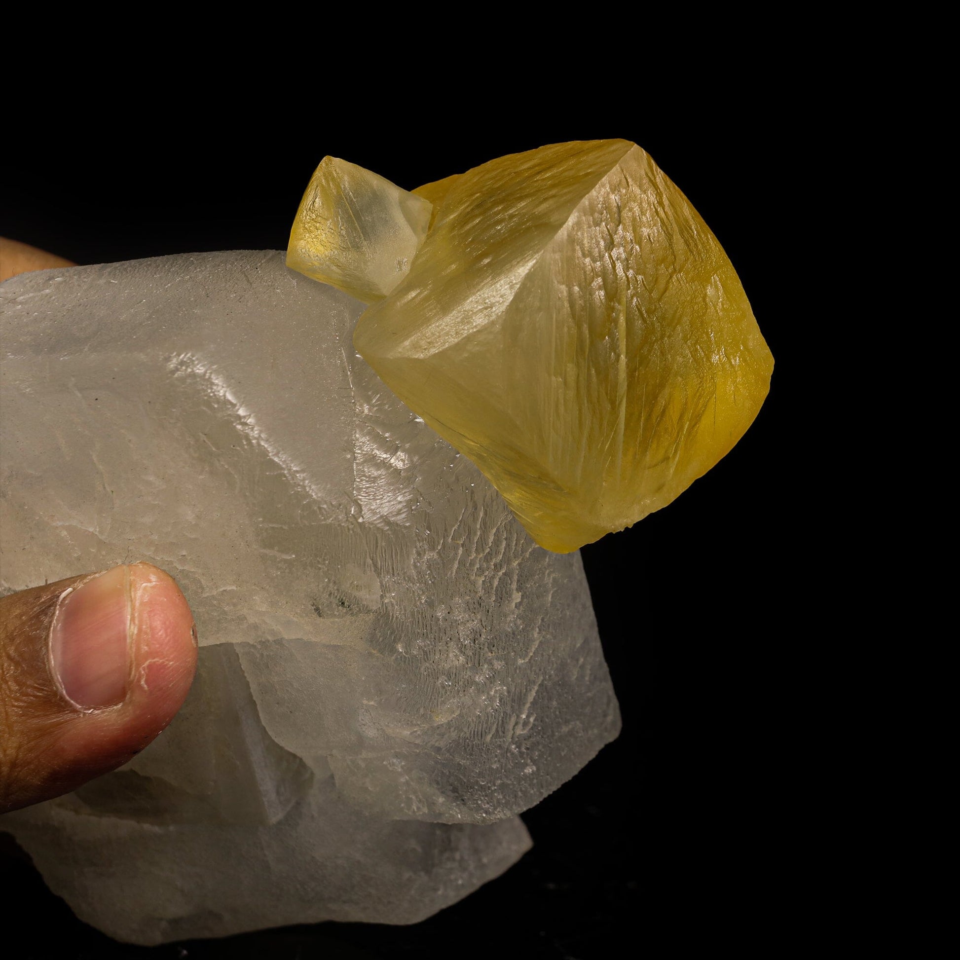 Rare Calcite on Barite Natural Mineral Specimen (USA) – Calcite