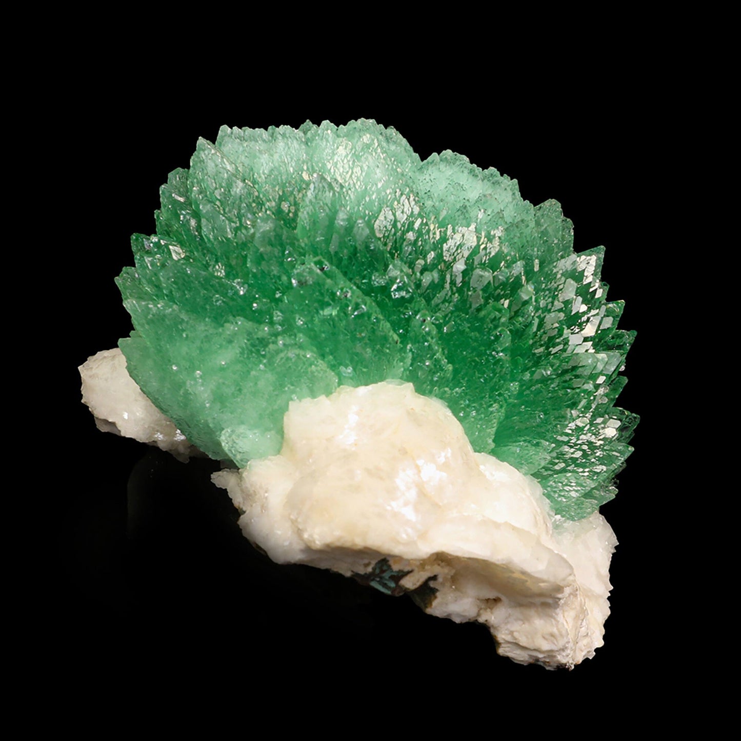 Rare Green Apophyllite with Heulandite Natural Mineral Specimen # B 6830