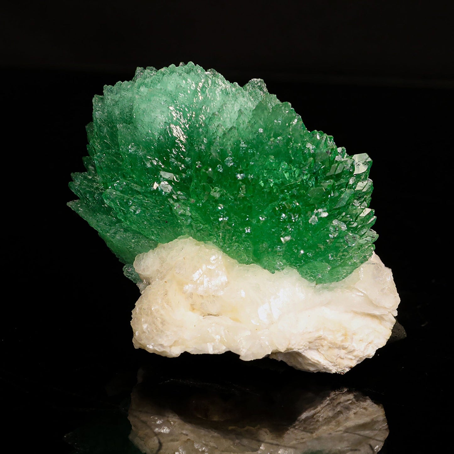 Rare Green Apophyllite with Heulandite Natural Mineral Specimen # B 6830