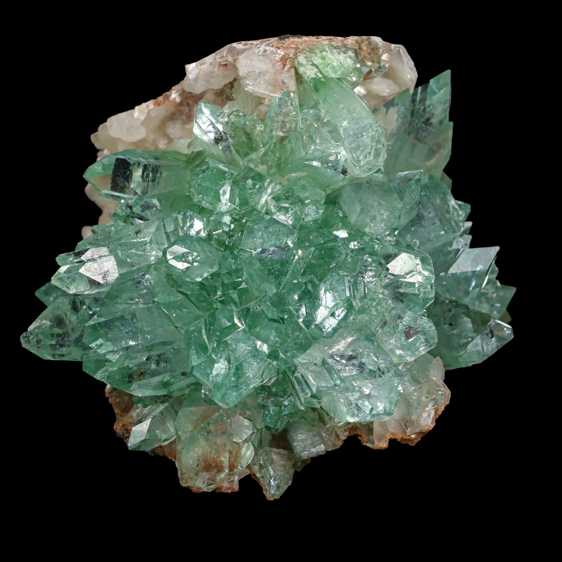 Rare Green Floral Apophyllite sharp terminated Natural Mineral Specimen USA – Apohyllite