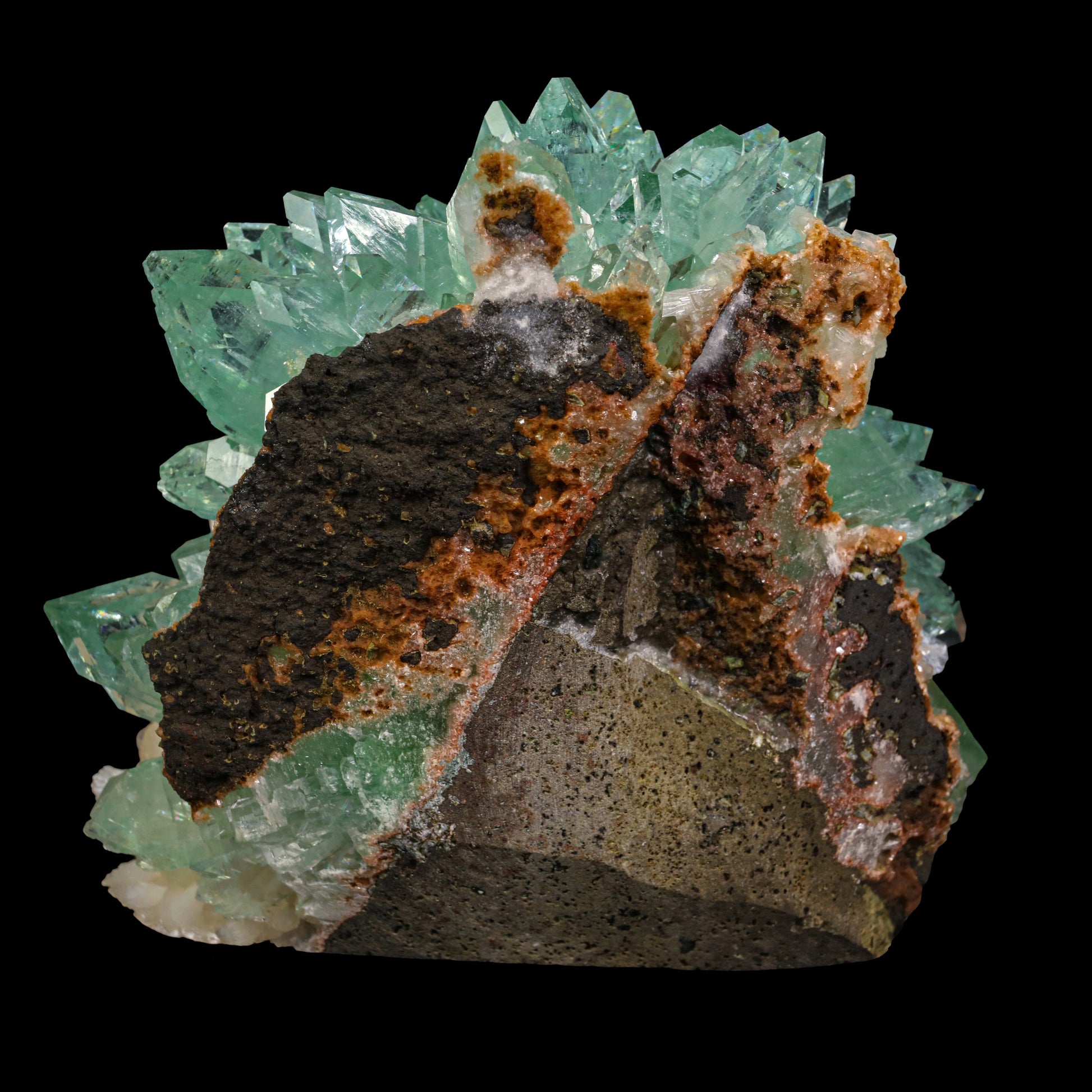 Rare Green Floral Apophyllite sharp terminated Natural Mineral Specimen USA – Apohyllite