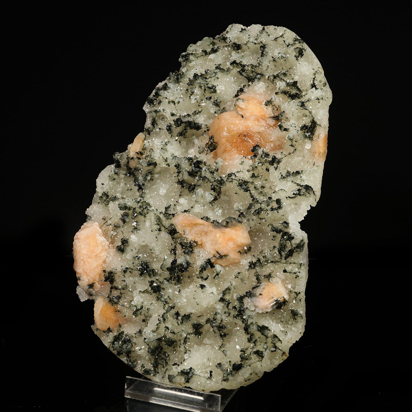 Rare green Julgoldite with pink stilbite Natural Mineral Specimen # B 6779