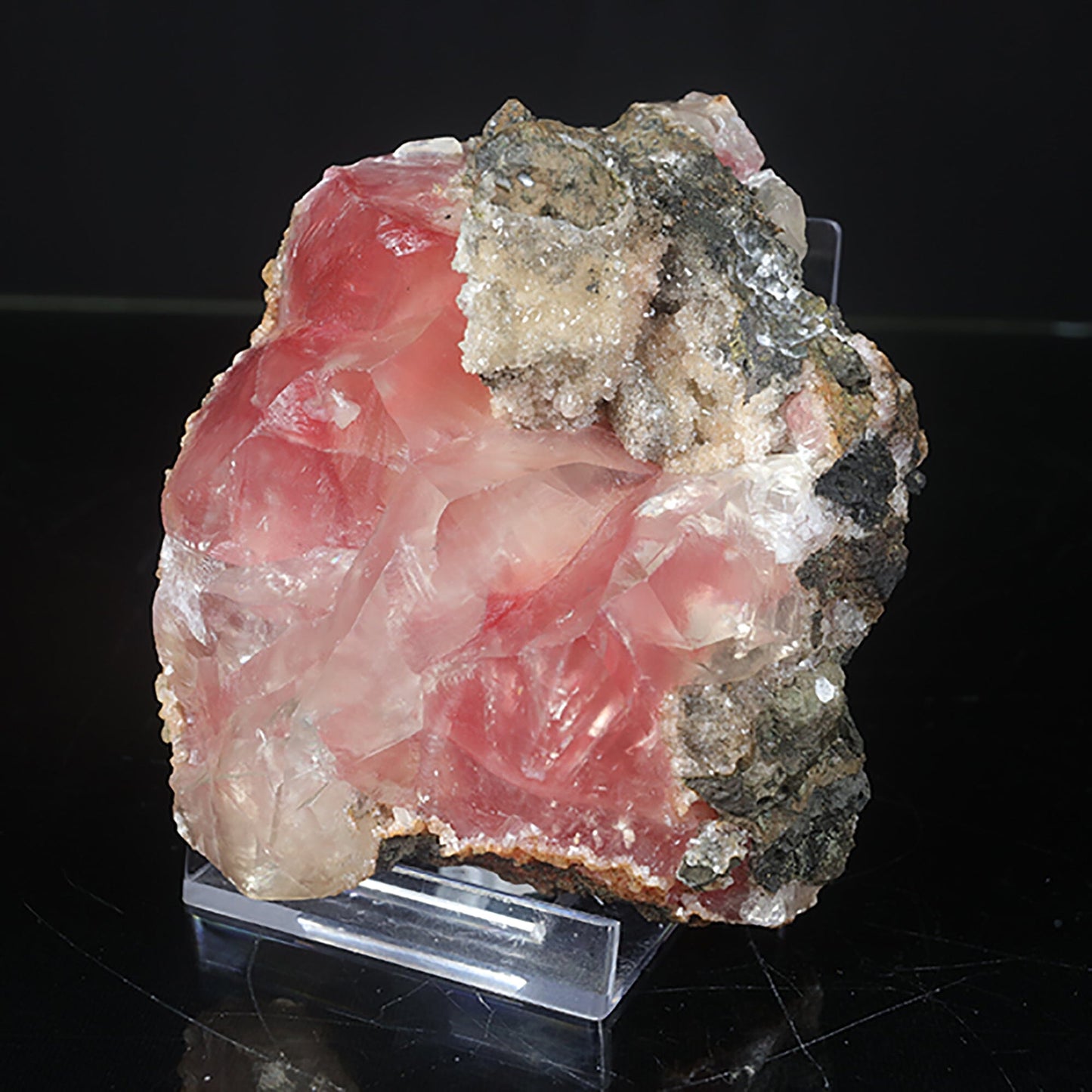 Moldy Raspberry Calcite with Mesolite Specimen – 632g India – Calcite