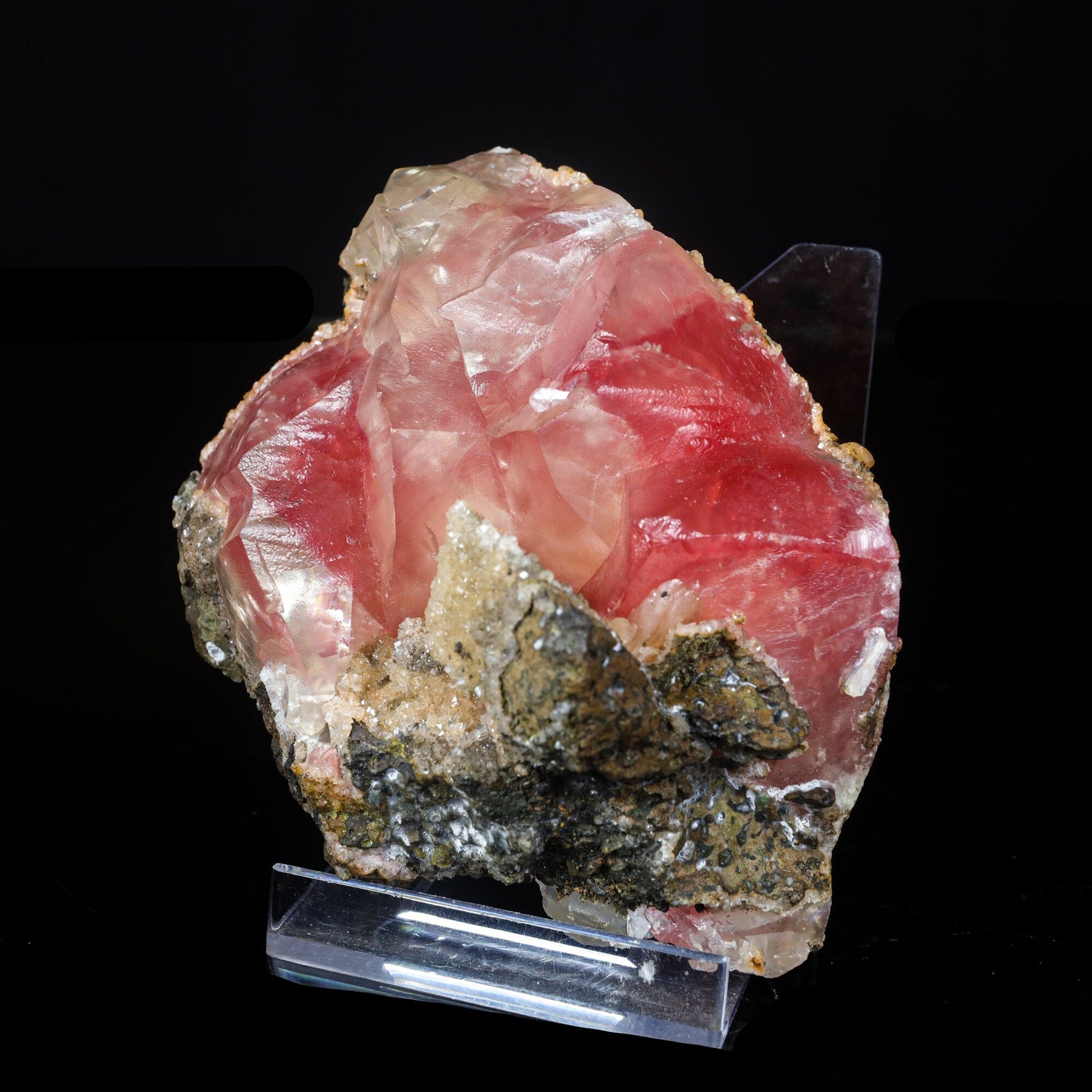 Moldy Raspberry Calcite with Mesolite Specimen – 632g India – Calcite