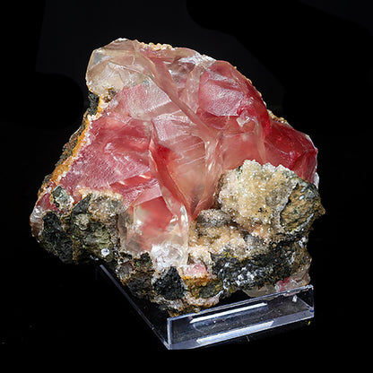 Moldy Raspberry Calcite with Mesolite Specimen – 632g India – Calcite