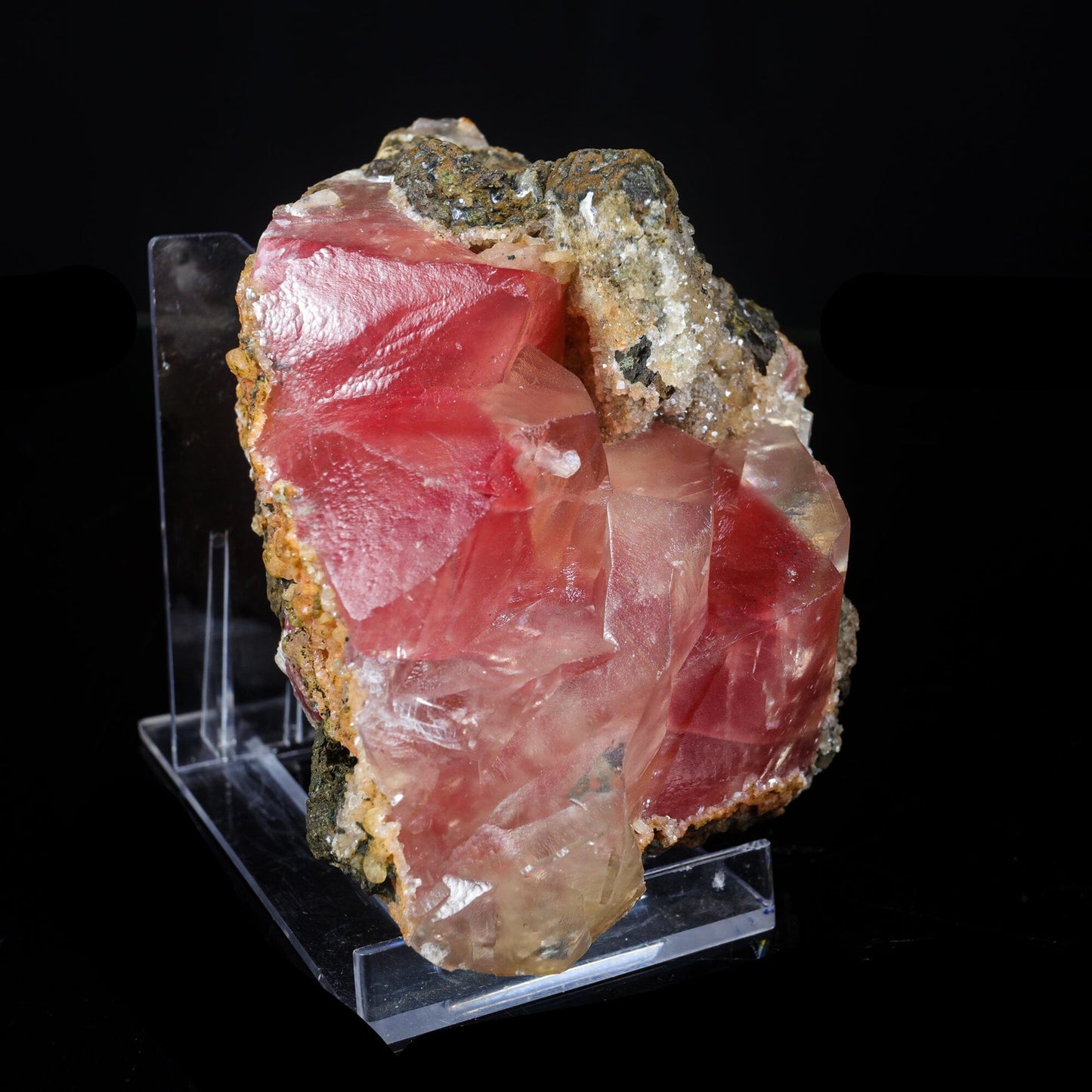 Moldy Raspberry Calcite with Mesolite Specimen – 632g India – Calcite