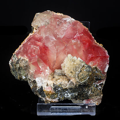 Moldy Raspberry Calcite with Mesolite Specimen – 632g India – Calcite