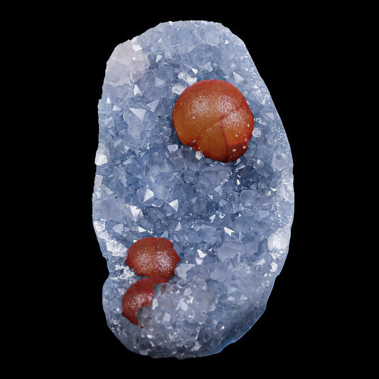 Rare Red Botryoidal Fluorites Natural mineral Specimen (USA)