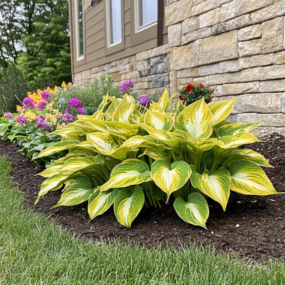 Rare Yellow Variegated Hosta Seeds – Green Leaves with Gold and Creamy Yellow Edges