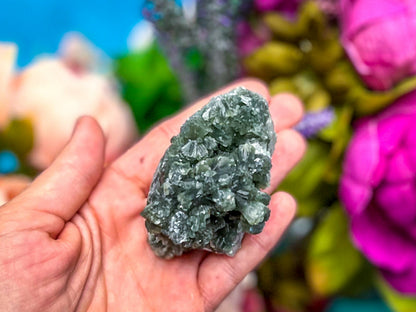 Raw Dark Green Prehnite Specimens –
