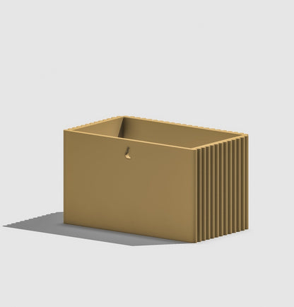 Ribbed Wall Planter Rectangle | 3D Printed Hanging Plant Pot – Wall Planter