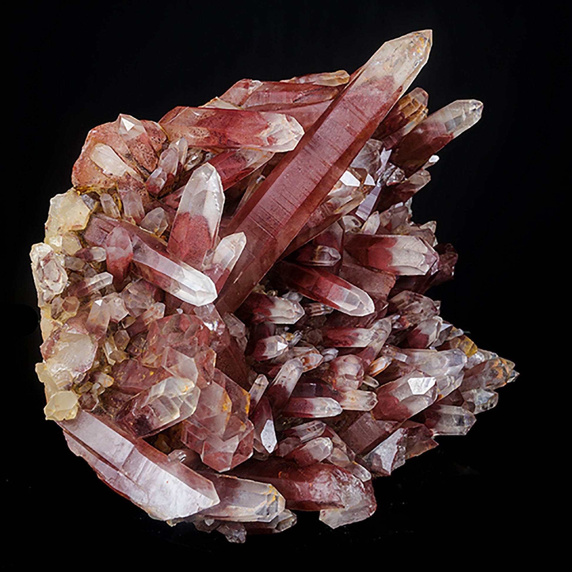Red Phantom Quartz Cluster Natural Mineral Specimen USA – Thomsonite